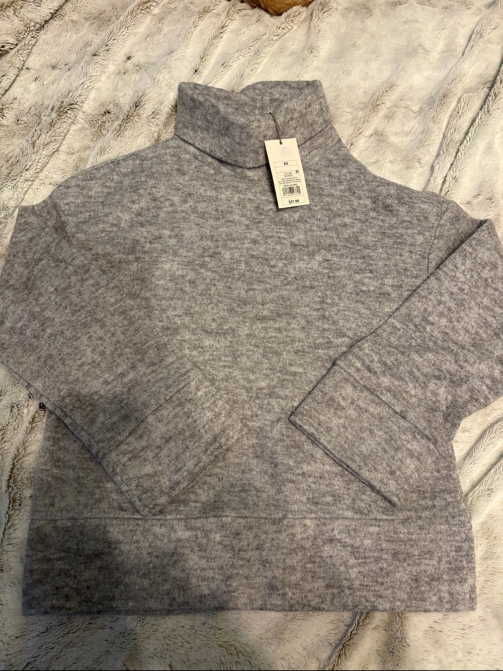 a new day Light Heather Gray Turtleneck Sweater